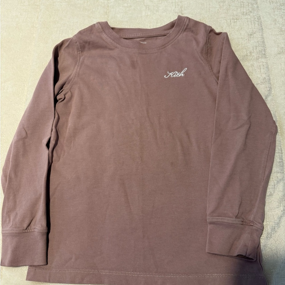 Kids Long Sleeve Shirt in Mauve by Kith
